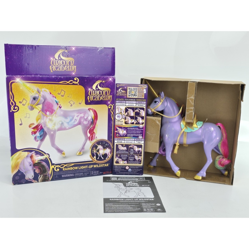 Unicorn Academy Interactive Rainbow Light-Up Wildstar Unicorn Toy – New Open Box